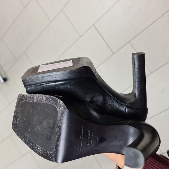 RICK OWENS Gathered Stretch-Leather Ankle Boots - Size 37 - Picture 8 of 8